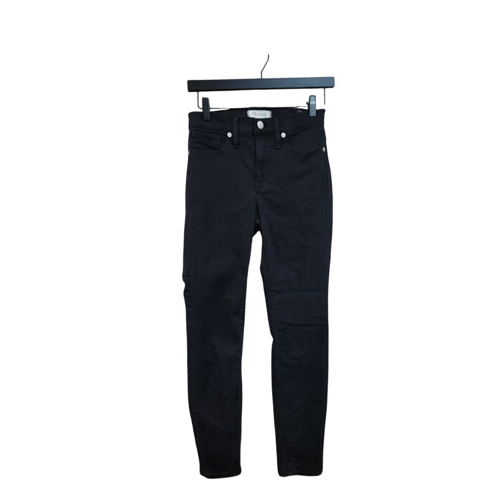 Madewell Womens 9" High-Rise Skinny Jeans Size 25 Black Denim